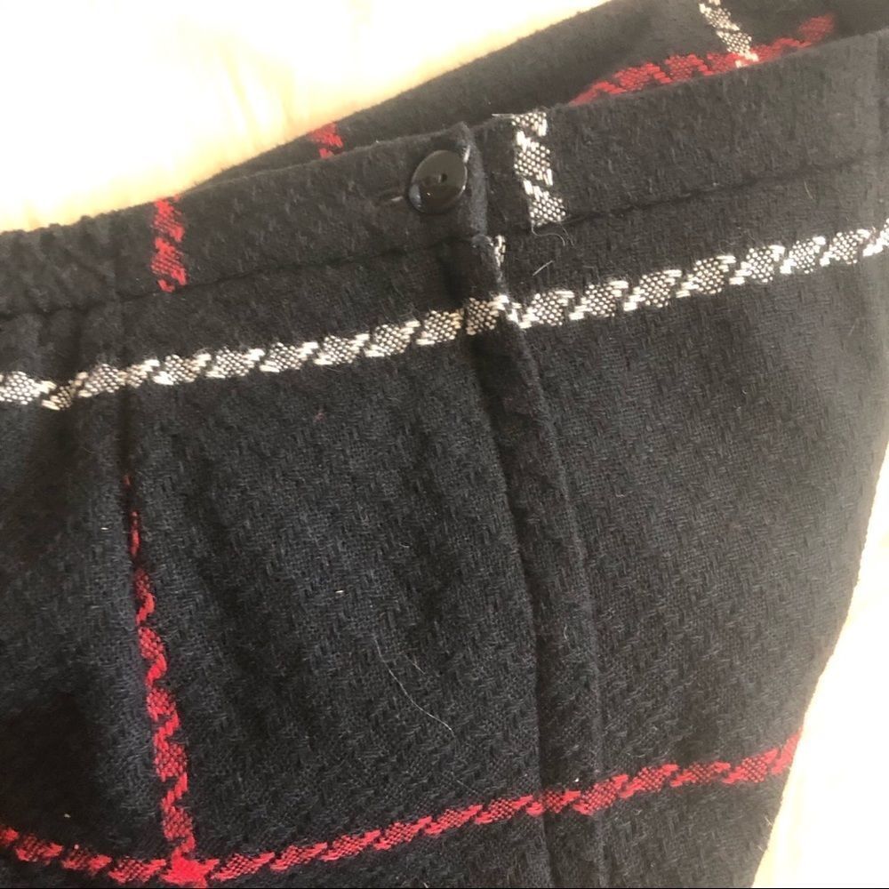 Nouveaux vintage wool chunky plaid skirt sz 14 - Picture 3 of 7